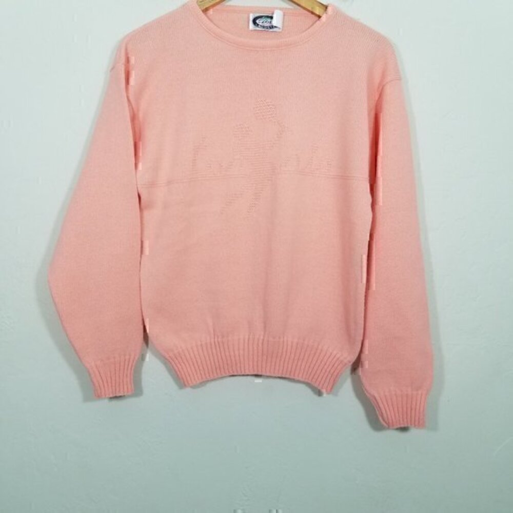 Vintage IZOD LACOSTE Tennis Embroidered Pullover Sweater Size 38